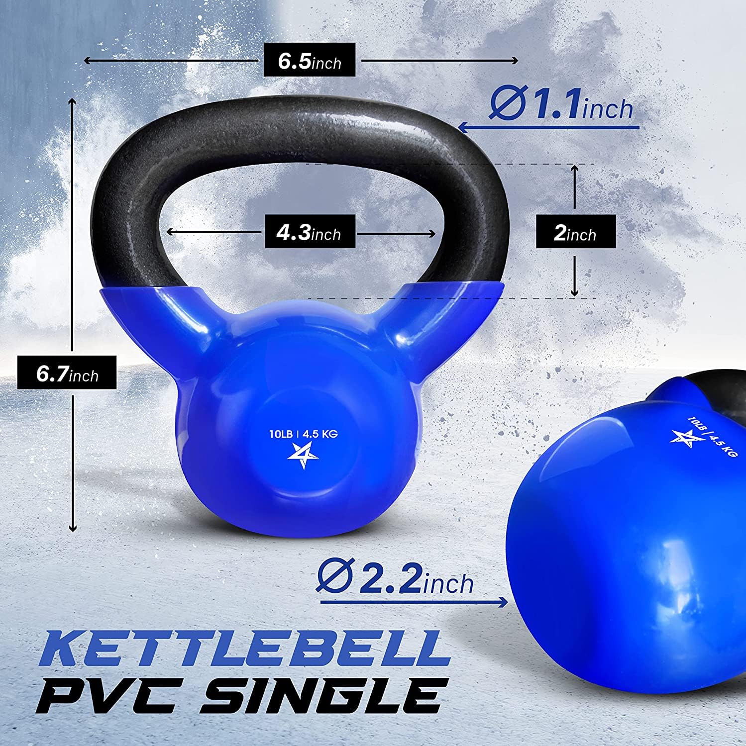 Yes4All Vinyl Coated Kettlebell Weights Set – Great for Full Body Workout and Strength Training – Vinyl Kettlebell 10 lbs 🍁 All In One Marketplace Canada