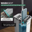 JOYMOOP Hands Free Flat Floor Mop and Bucket with Wringer Set, 3 Washable Microfiber Mops, Wet and Dry Use, Floor Cleaning System 🍁 All In One Marketplace Canada