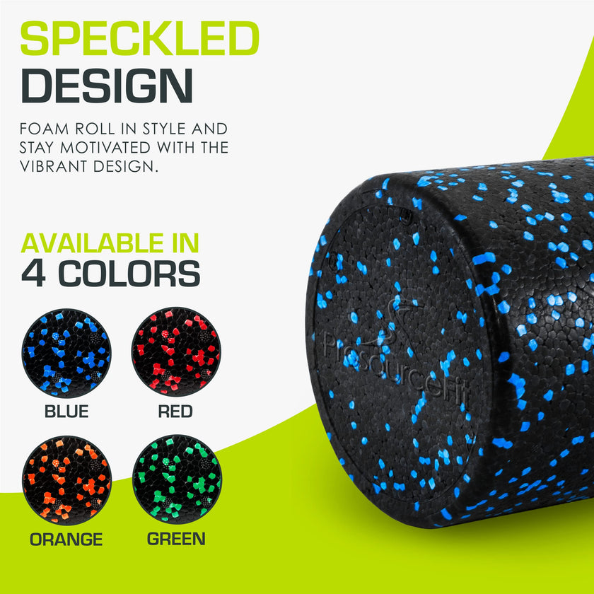 ProsourceFit High Density Foam Rollers 18 - inches long, Firm Full Body Athletic Massage Tool for Back Stretching, Yoga, Pilates, Post Workout Muscle Recuperation, Black/Blue 🍁 All In One Marketplace Canada