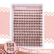 Brown Lash Clusters Natural Lash Extensions Wispy Eyelash Clusters 154 Pcs C Curl Lashes Clusters for Everyday Wear Beginner Friendly Dark Brown Cluster Eyelash Extensions by Mavphnnee 🍁 All In One Marketplace Canada