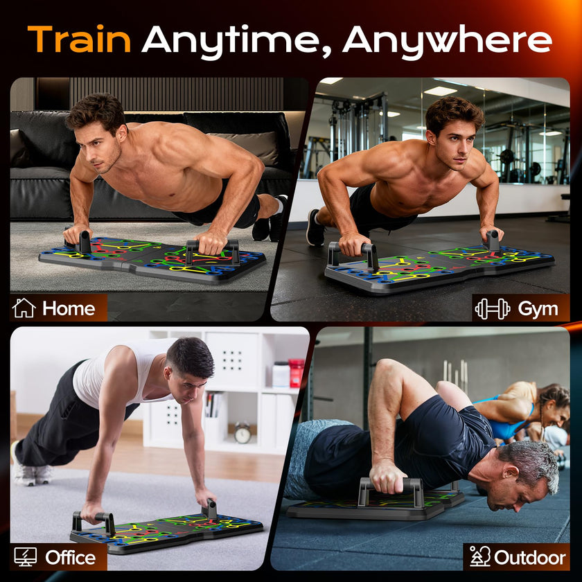 AERLANG Push Up Board-Large PushUps Portable Multi-Function Foldable Push Up Bar, Easy to Use Push up Handle Push Up Strength Training Push Up Stands Home Workout Equipment 🍁 All In One Marketplace Canada