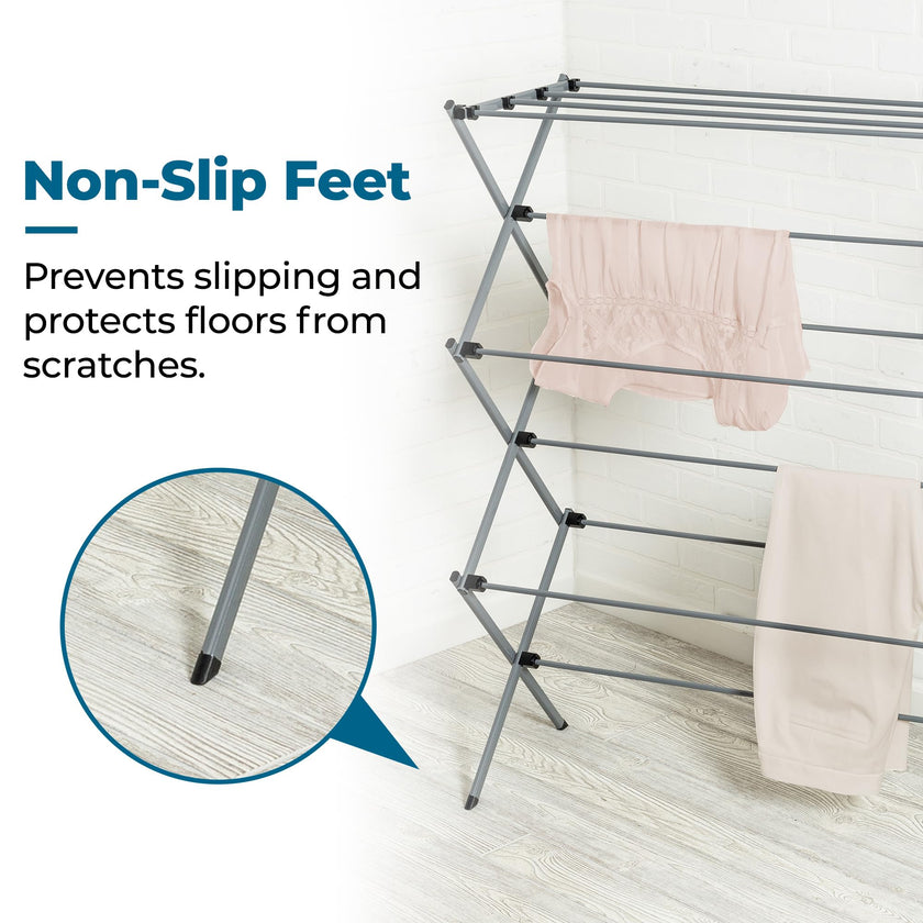 Honey-Can-Do Oversize Collapsible Clothes Drying Rack DRY-09066 Silver, 50 lbs 🍁 All In One Marketplace Canada