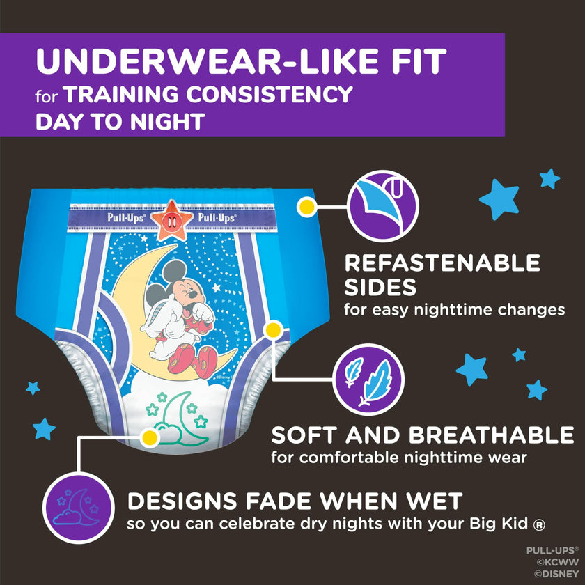 Pull-Ups Boys' Night-Time Potty Training Pants, Size 4T-5T Overnight Training Underwear (38-50 lbs), 52 Ct 🍁 All In One Marketplace Canada