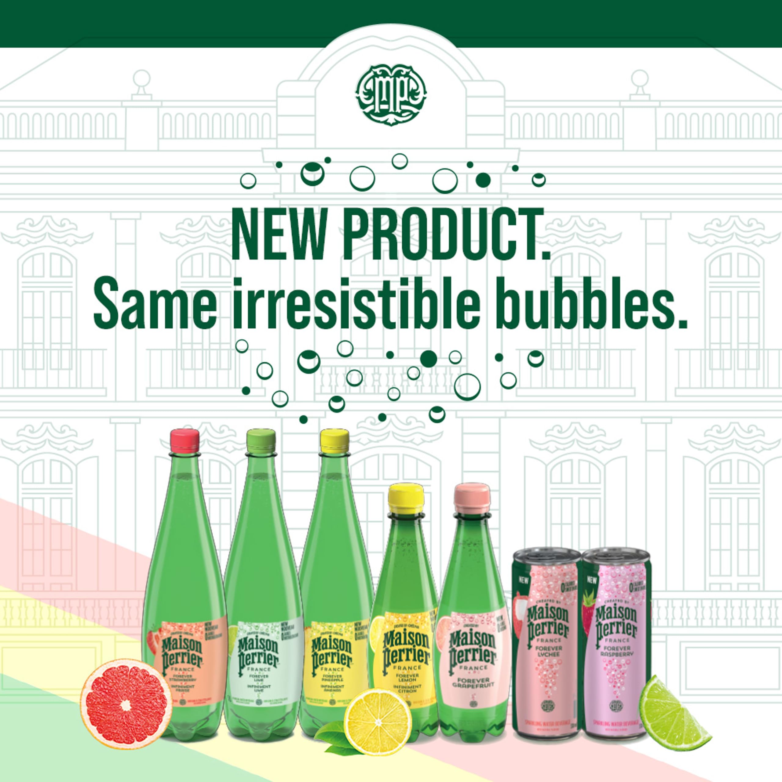 Maison Perrier Forever Peach, Sparkling Water Beverage, 24 x 330ml 🍁 All In One Marketplace Canada