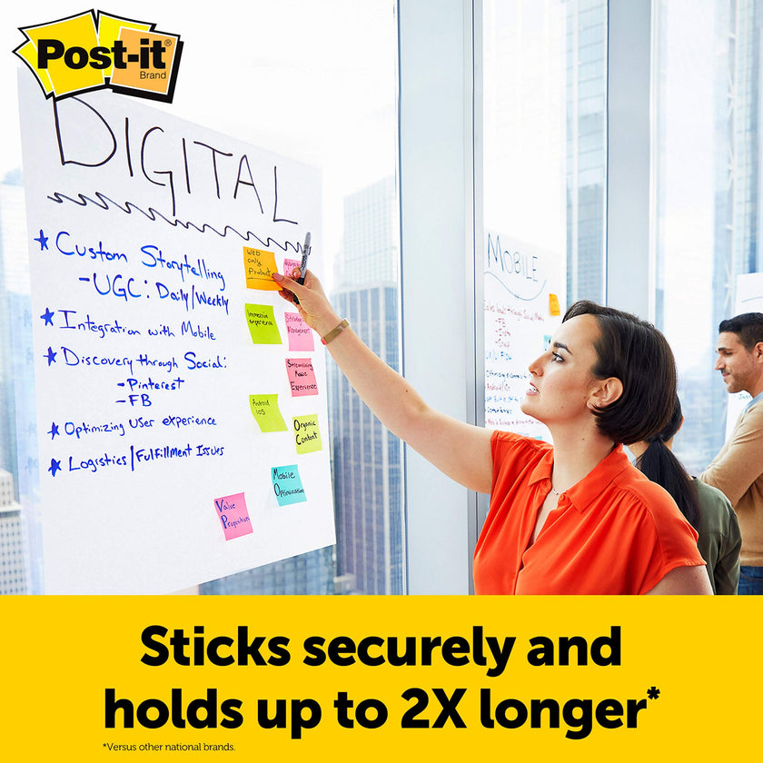 Post-it Super Sticky Tabletop Easel Pad, Great for Virtual Teachers and Students, 20 x 23 Inches, 20 Sheets/Pad, 1 Pad (563R), Portable White Premium Self Stick Flip Chart Paper, Built-in Easel Stand 🍁 All In One Marketplace Canada