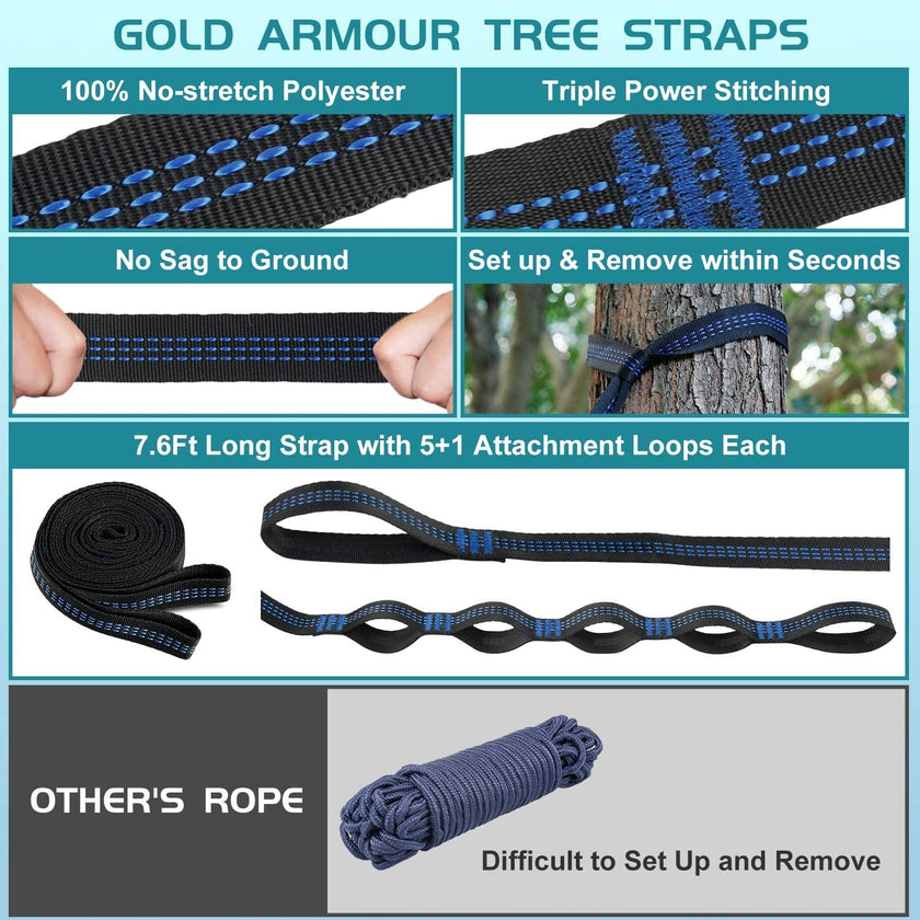 Camping Hammock Portable Nylon Hammocks with Tree Straps Single Lightweigtht Hammock Swing for Outdoors, Backpacking, Camping, Travel, Beach, Garden, Breathable & Quick Drying Parachute 🍁 All In One Marketplace Canada