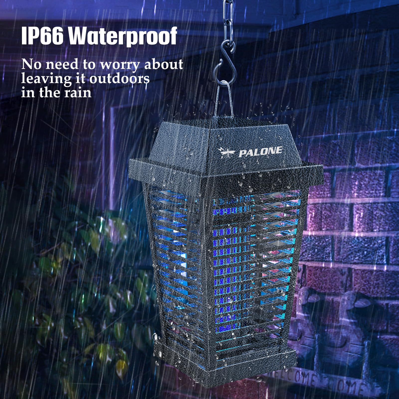 PALONE Bug Zapper with 4500V, USB-C and Solar Panel Dual Charging, Waterproof Bug Zapper with 7.5W Solar Charging Panel, Suitable for Camping Outdoor 🍁 All In One Marketplace Canada