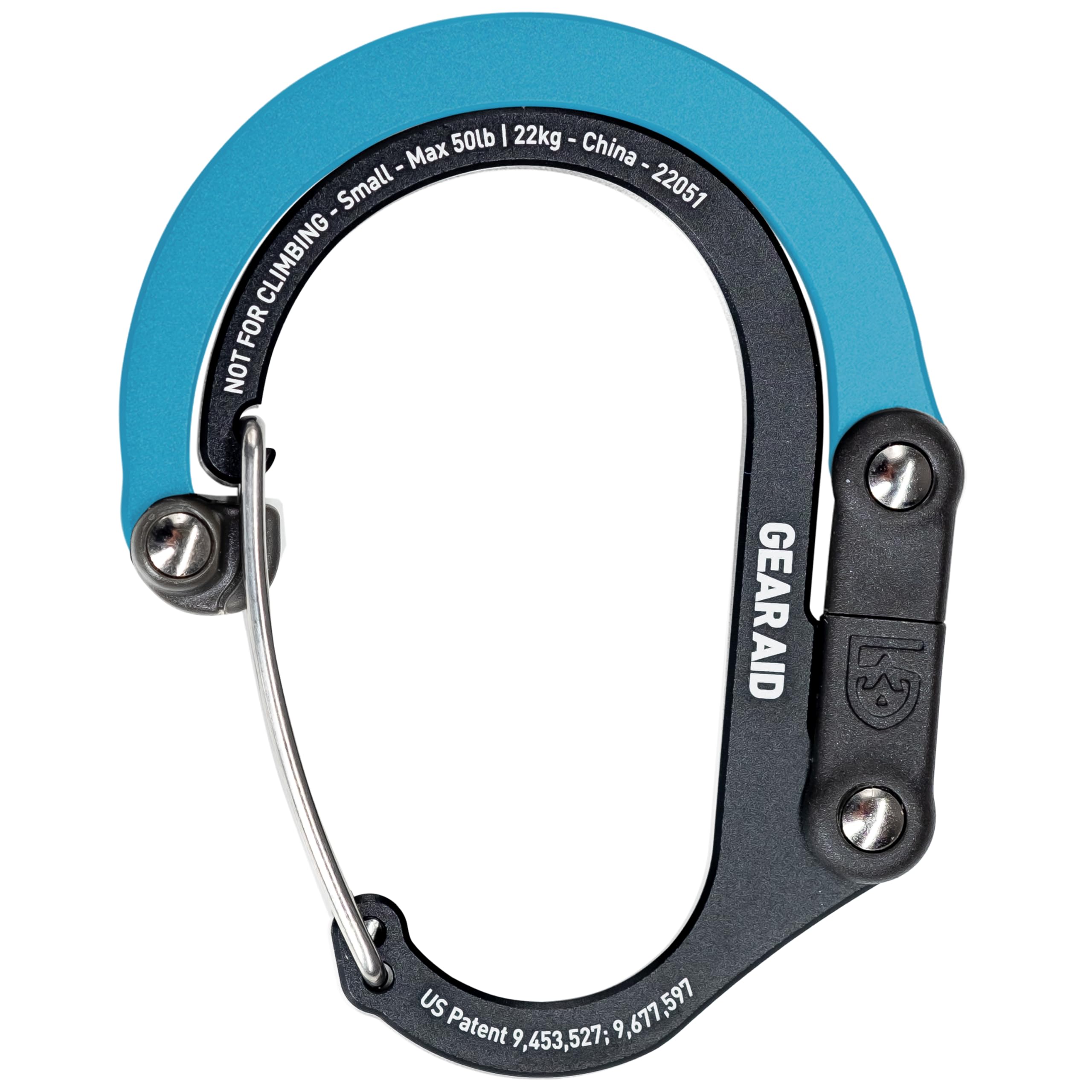 Gear AID HEROCLIP Carabiner Clip and Hook (Small) for Purse, Stroller, and Backpack, Black and Blue, 1 Pack 🍁 All In One Marketplace Canada