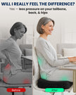 5 STARS UNITED Seat Cushion - Memory Foam Chair Cushion for Tailbone Pain Relief - Ergonomic Support for Coccyx, Sciatica & Butt - Office, Desk & Gaming Chair, Car Seat, Wheelchair, Airplane, Black 🍁 All In One Marketplace Canada