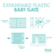 Regalo Easy Fit Plastic Adjustable Extra Wide Baby Gate, Award Winning Brand, 23 Inches Tall, Fits Openings Between 28 to 42 Inches, Pressure Mounted 🍁 All In One Marketplace Canada