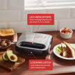 Elite Gourmet ESM-2207SS# Stainless Steel Sandwich Panini Maker Grilled Cheese Machine Tuna Melt Omelets Non-stick Cooking Surface, 2 Slice, 750 Watts, Stainless Steel 🍁 All In One Marketplace Canada