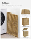 SONGMICS Laundry Hamper with Lid, 23.8 Gallon (90 L) Synthetic Rattan Clothes Laundry Basket with Lid and Handles, Foldable, Removable Liner, Natural ULCB051N01V1 🍁 All In One Marketplace Canada