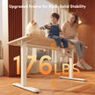FEZIBO Standing Desk 47 x 24 Inch, Height Adjustable Desk with Memory Buttons, Electric Sit Stand Desk with 7th Gen Lift System, Home Office Table with Splice Board (Maple) 🍁 All In One Marketplace Canada