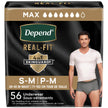 Depend Real Fit Adult Incontinence Underwear for Men, Maximum Absorbency, S/M, Grey, 56 Count 🍁 All In One Marketplace Canada