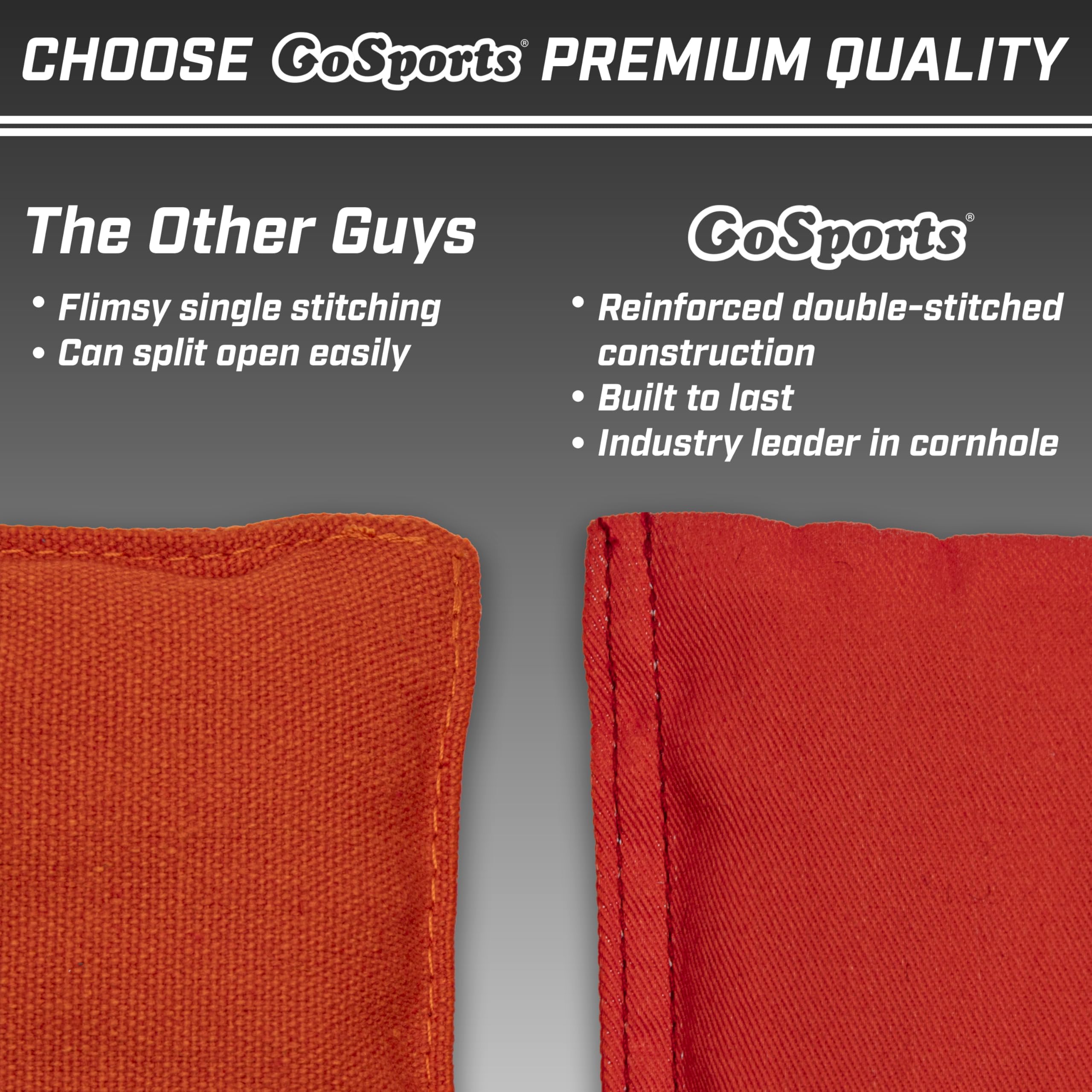 GoSports Official Regulation Cornhole Bean Bags Set of 8 – for Competitive Cornhole Games - All Weather - Red and Blue 🍁 All In One Marketplace Canada