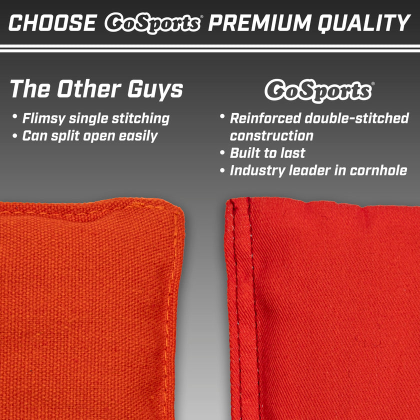 GoSports Official Regulation Cornhole Bean Bags Set of 8 – for Competitive Cornhole Games - All Weather - Red and Blue 🍁 All In One Marketplace Canada