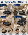 5 STARS UNITED Seat Cushion - Memory Foam Chair Cushion for Tailbone Pain Relief - Ergonomic Support for Coccyx, Sciatica & Butt - Office, Desk & Gaming Chair, Car Seat, Wheelchair, Airplane, Black 🍁 All In One Marketplace Canada