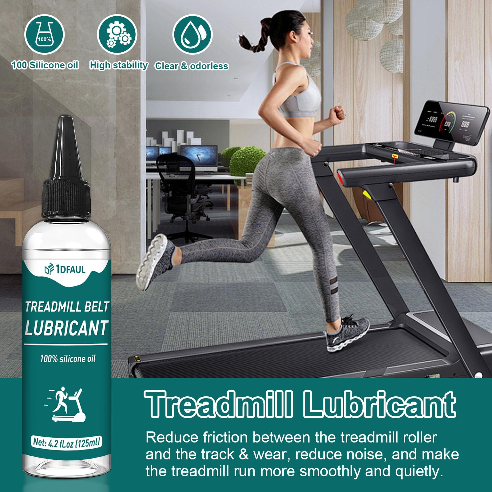 1DFAUL 250ml Treadmill Lubricant for Belt, Silicone Treadmill Oil Belt Lubricant High Temperature Resistance, Reduces Friction, Noise & Wear, Suitable for Various Treadmills Models 🍁 All In One Marketplace Canada