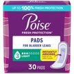 Poise Incontinence Pads, Light Absorbency, Regular Length, 120 Count (4 Packs of 30) 🍁 All In One Marketplace Canada