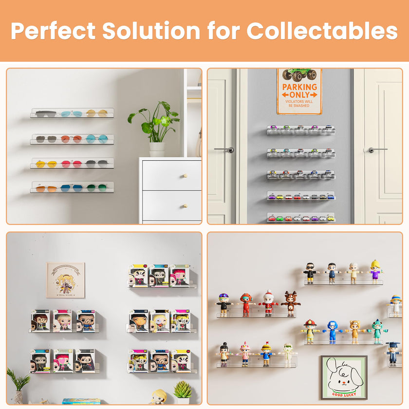 upsimples Clear Acrylic Shelves for Storage, 15