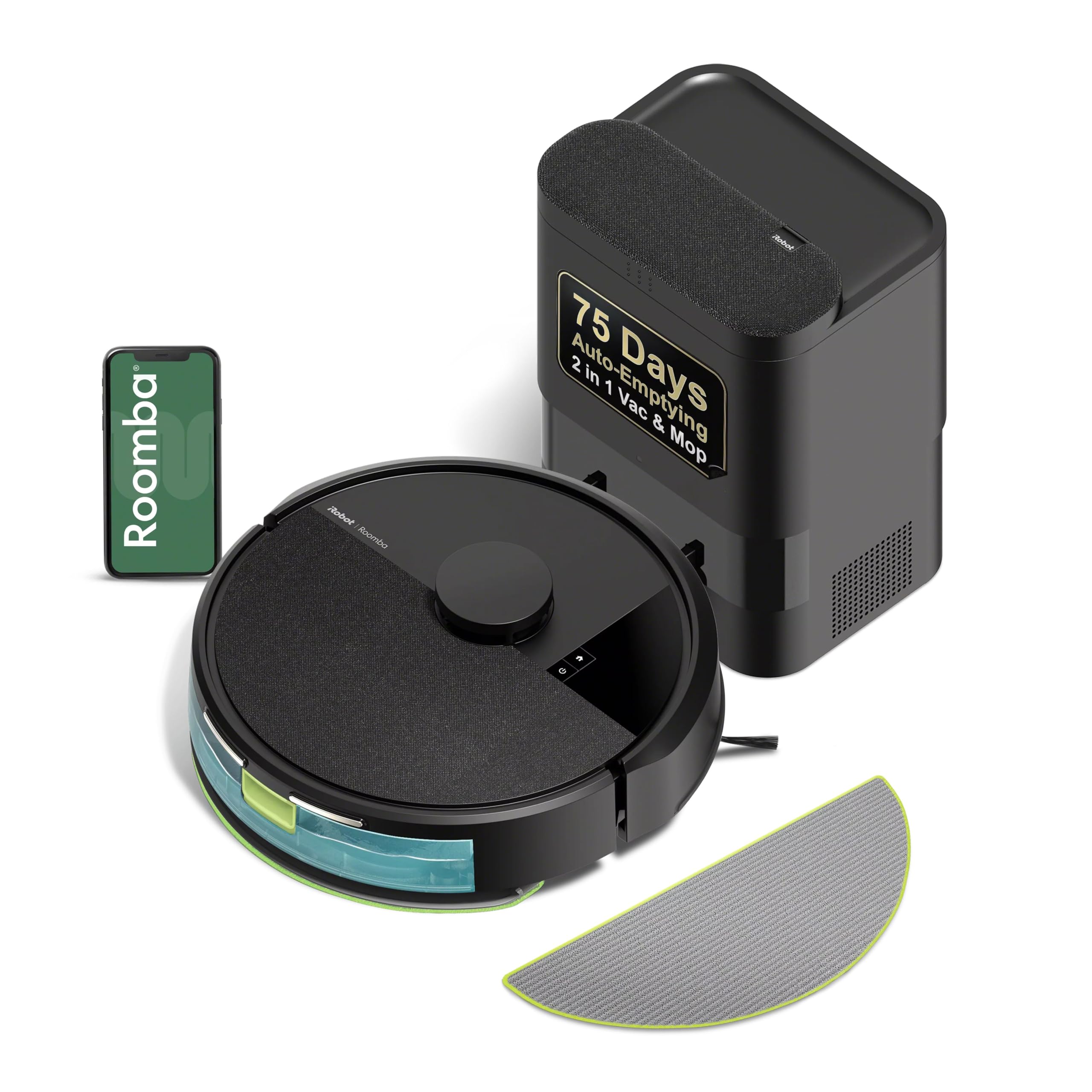iRobot Roomba 105X Robot Vacuum & Mop Combo, AutoEmpty Dock, Self‑Emptying for Up to 75 Days, 70× Power‑Lifting Suction, Smart LiDAR Mapping, App & Voice Control, Ideal for Homes with Pets & Kids 🍁 All In One Marketplace Canada