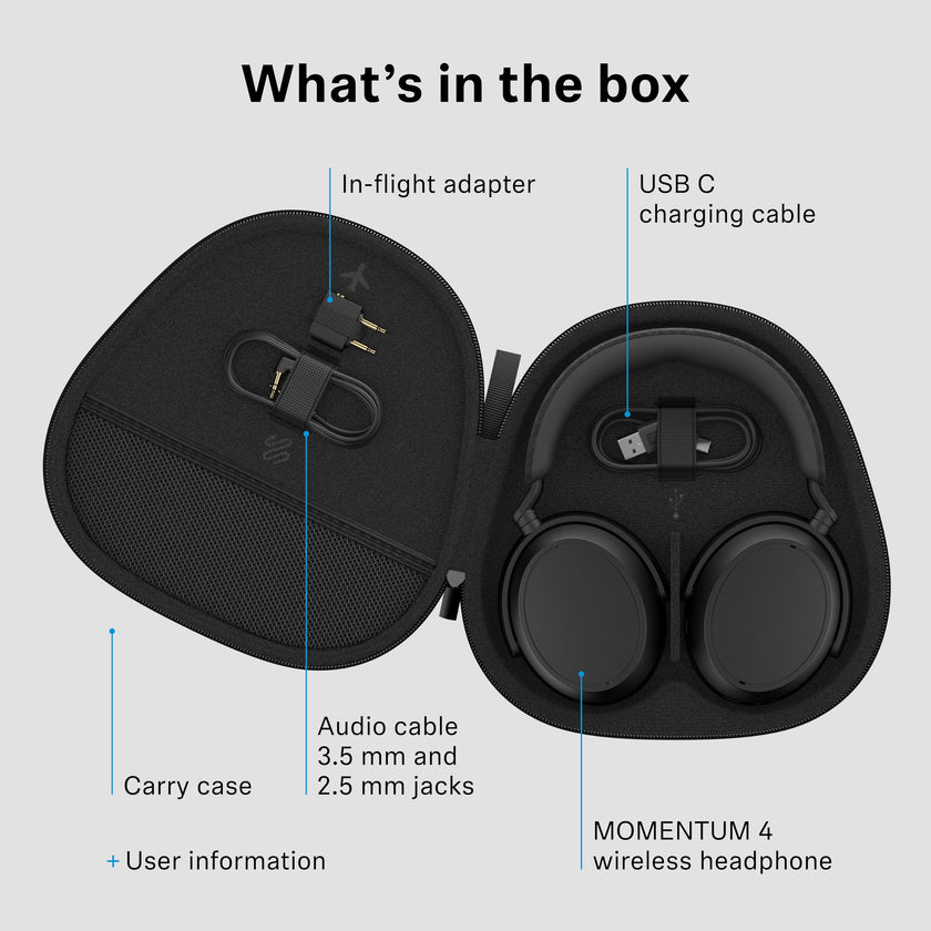 Sennheiser Momentum 4 Wireless Headphones, ANC, 60 Hr Battery, Teal 🍁 All In One Marketplace Canada
