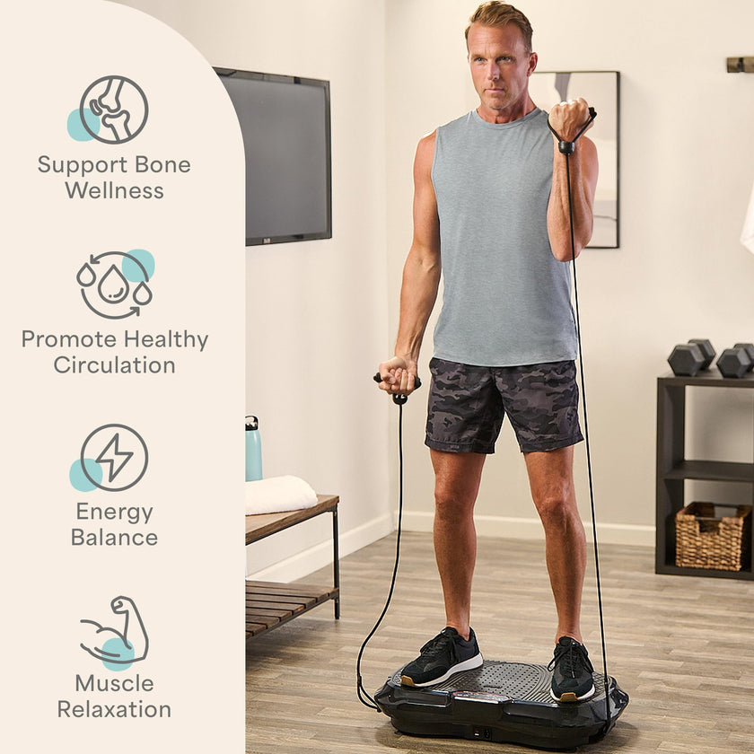 Lifepro Waver Vibration Plate Exercise Machine – Whole Body Oscillation Platform w/ 99 Speed Levels & 9 Programs – Remote Control, Loop & Resistance Bands for Full Body Home Gym Workout 🍁 All In One Marketplace Canada