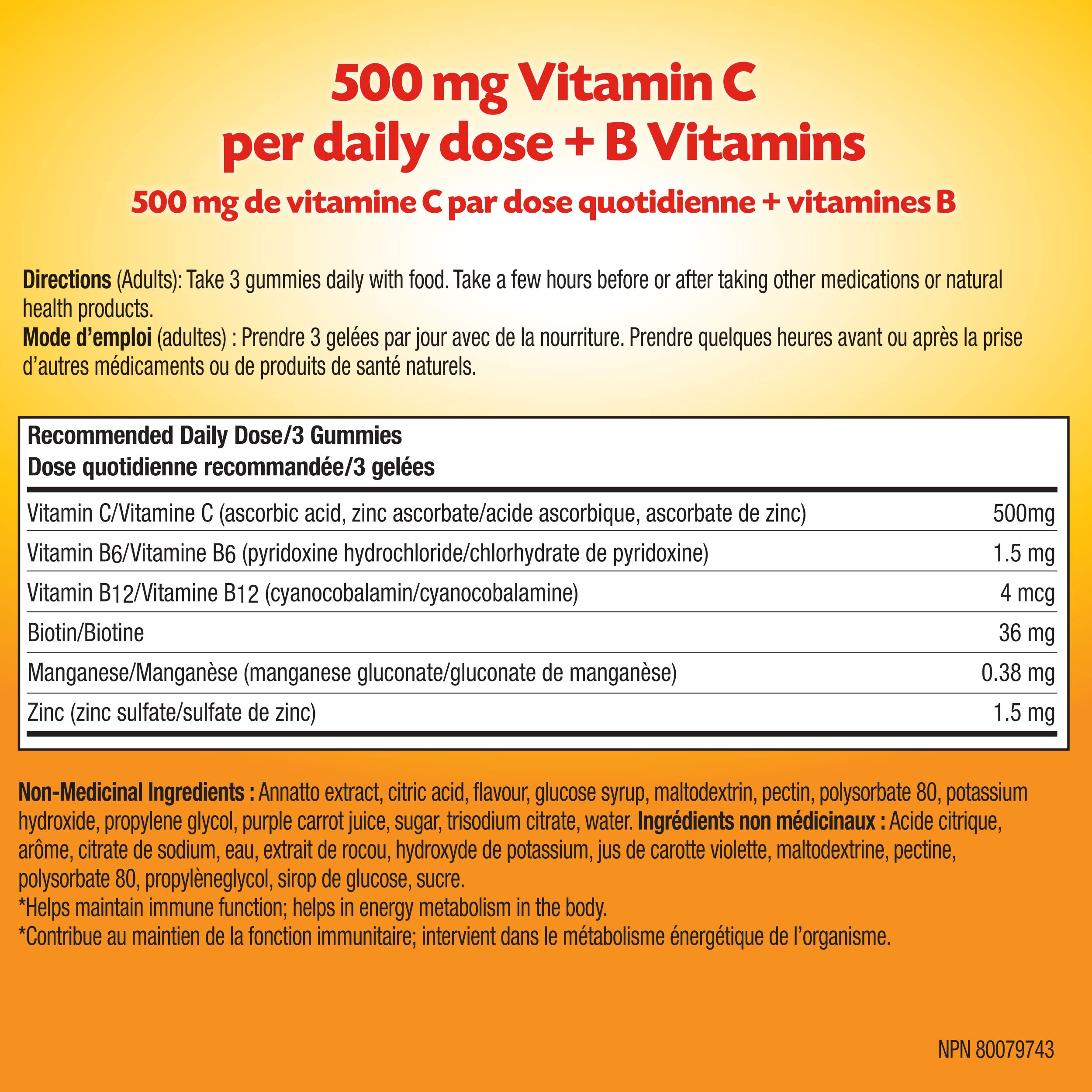 Emergen-C Immune Support Gummies, A Boost of Vitamins and Minerals, Orange, Tangerine & Raspberry Mix, 45 Gummies 🍁 All In One Marketplace Canada
