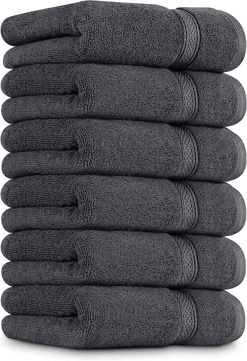 Utopia Towels 6 Pack Premium Hand Towels, 16 by 28 inches, 100% Ring Spun Cotton, Soft and Absorbent 600 GSM Towels for Bathroom, Gym, and Hotel, Grey 🍁 All In One Marketplace Canada