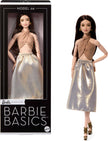 Mattel Barbie Basics Model Collector Fashion Doll 06 with Brunette Hair, Shimmery Golden Skirt & Halter, Universal-fit Fashions, Posable Body 🍁 All In One Marketplace Canada