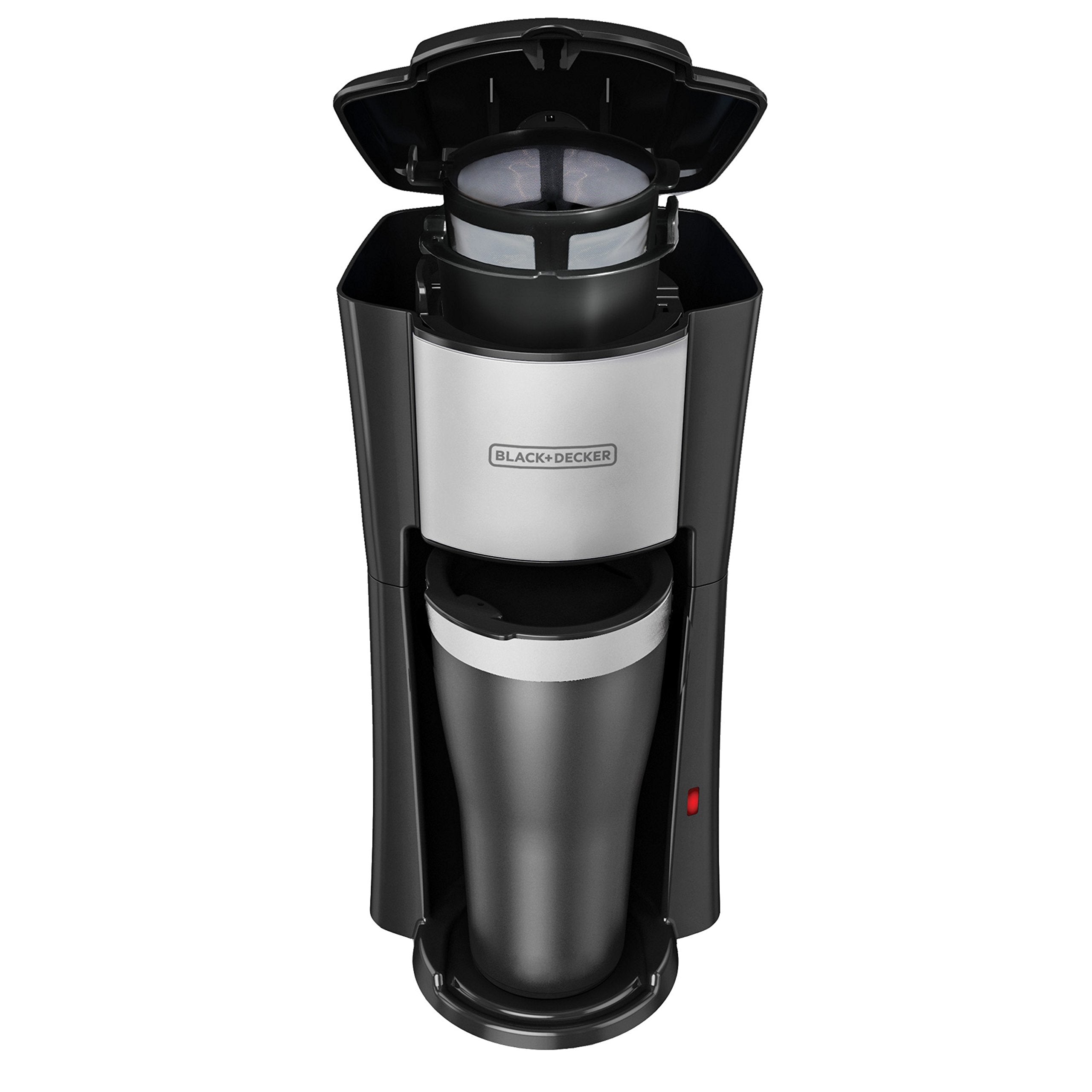 BLACK+DECKER Single Serve Coffee Maker, Includes One Dishwasher Safe Travel Mug (16oz), CM618C Black 🍁 All In One Marketplace Canada