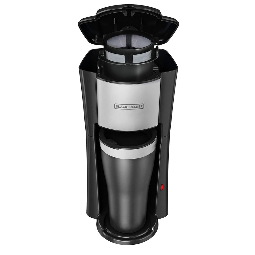 BLACK+DECKER Single Serve Coffee Maker, Includes One Dishwasher Safe Travel Mug (16oz), CM618C Black 🍁 All In One Marketplace Canada