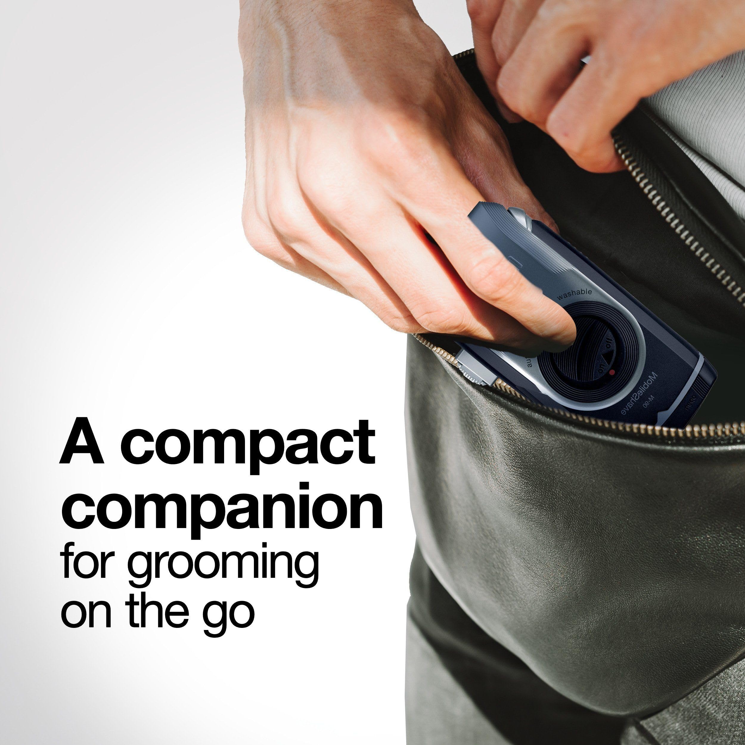 Braun M90 Mobile Shaver for Precision Trimming, Great for Travel, Black/Silver 🍁 All In One Marketplace Canada