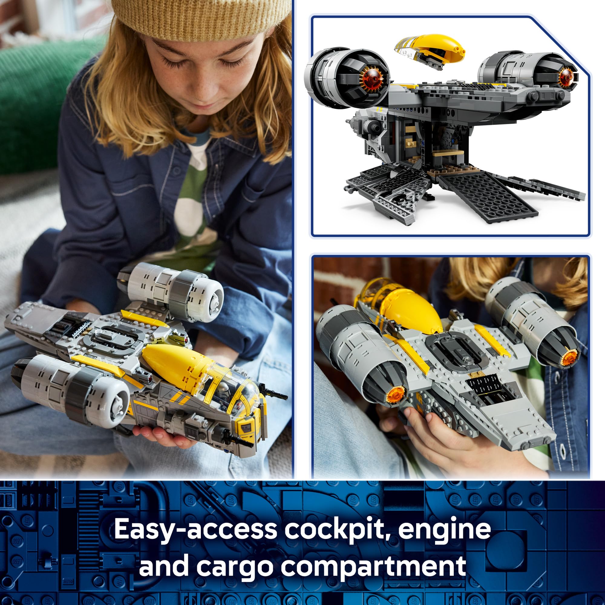 LEGO Star Wars: The Mandalorian and Grogu The Razor Crest Building Toy - Build and Display Set for Boys & Girls, Ages 10+ - Star Wars Gifts for Birthdays & Fans - 75447 🍁 All In One Marketplace Canada