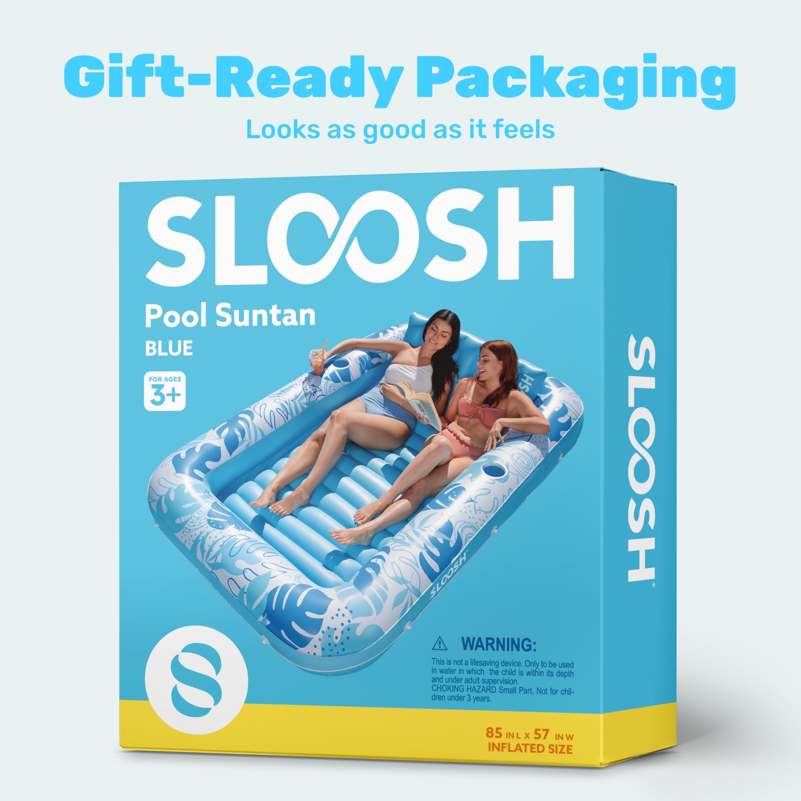 Sloosh Inflatable Tanning Pool Lounger Float-XL, 85