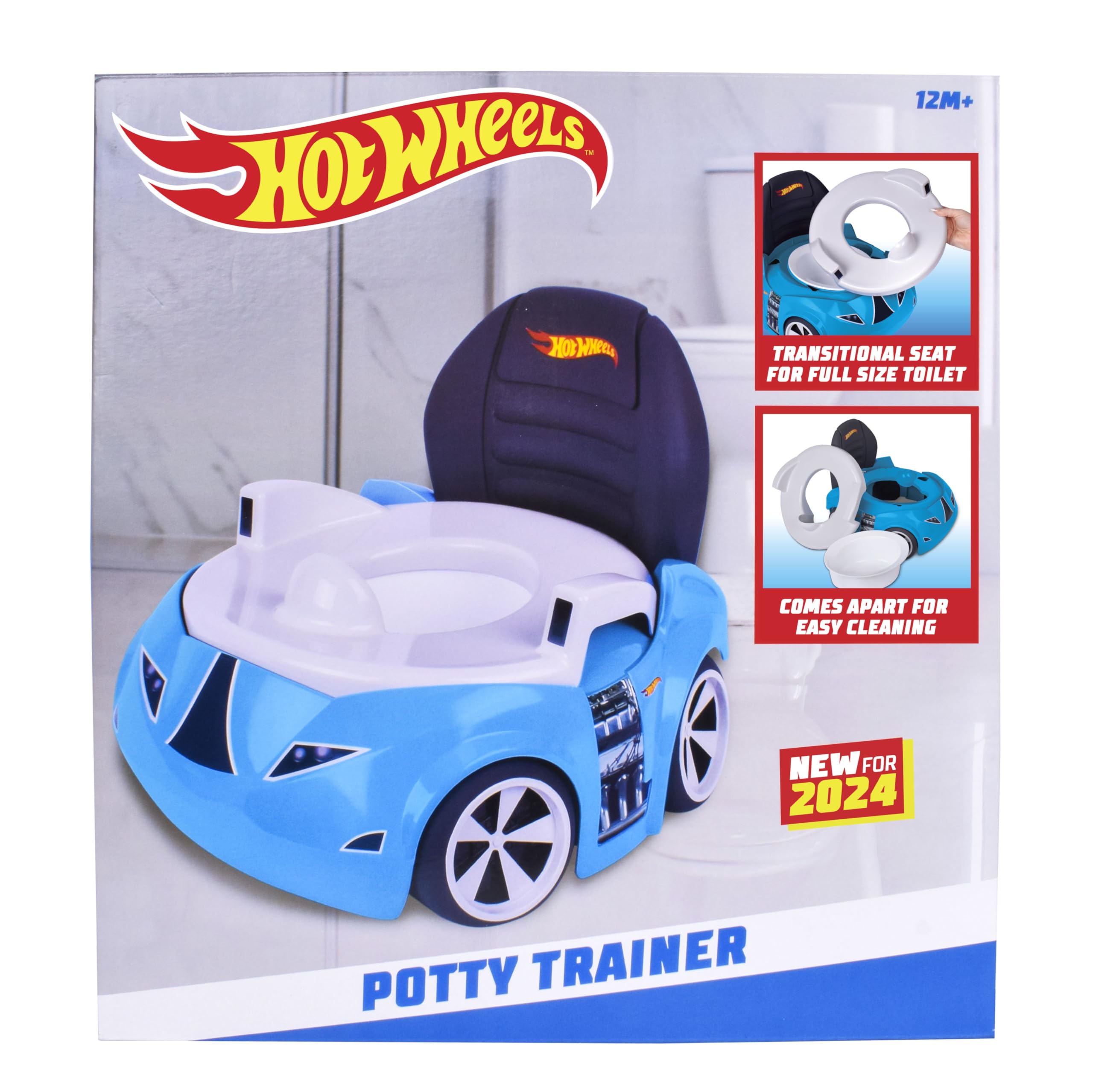 Hot Wheels Blue Race Car Potty Training Toilet, Includes Detachable Toddler Toilet Seat and Kids Potty, Ages 12 Months and Up 🍁 All In One Marketplace Canada