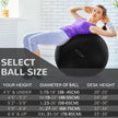 BalanceFrom Anti-Burst Slip Resistant Exercise Ball - 26-inch Black, 2,000-Pound Capacity 🍁 All In One Marketplace Canada