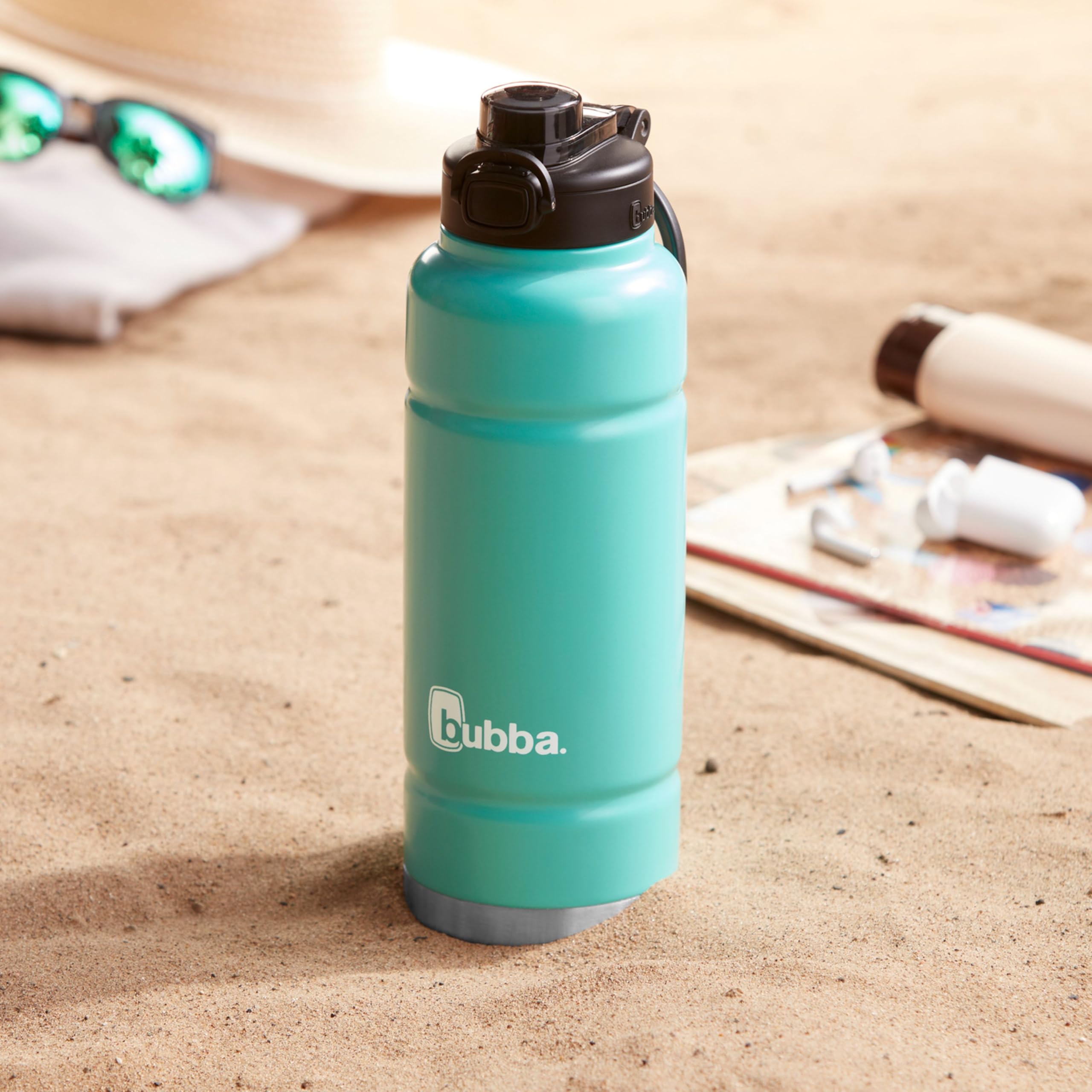 bubba Trailblazer Stainless Steel Water Bottle with Push Button Lid, 40 oz (1.18 L), Vacuum-Insulated, Rubberized Island Teal 🍁 All In One Marketplace Canada