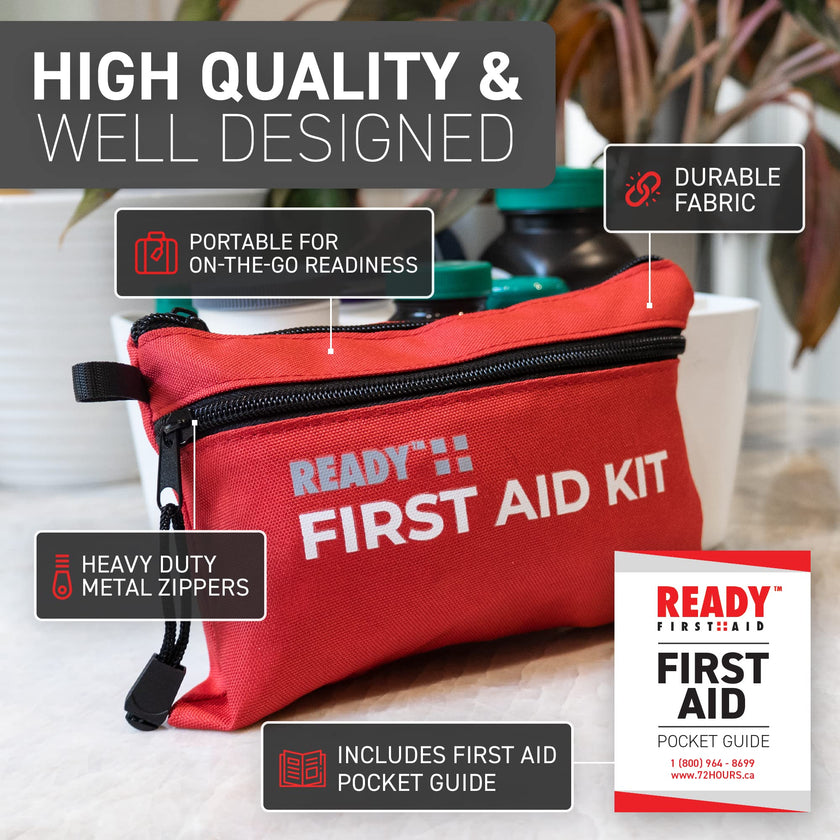 Ready First Aid 107 Piece First Aid Kit - Camping, First Aid Kit, Camping Essentials, Hiking, Home Essentials, Car Emergency Kit, Hiking Gear, First Aid Kit Travel, Car Essentials, Survival Stuff 🍁 All In One Marketplace Canada
