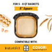 Air Fryer Liners, 250Pcs Disposable Parchment Paper Liners – Unbleached Baking Air Fryer Sheets – 8” Square for 5-8 qt Baskets – Great for Oven, Pans & Baking – Easy Cleanup by Baker's Signature 🍁 All In One Marketplace Canada