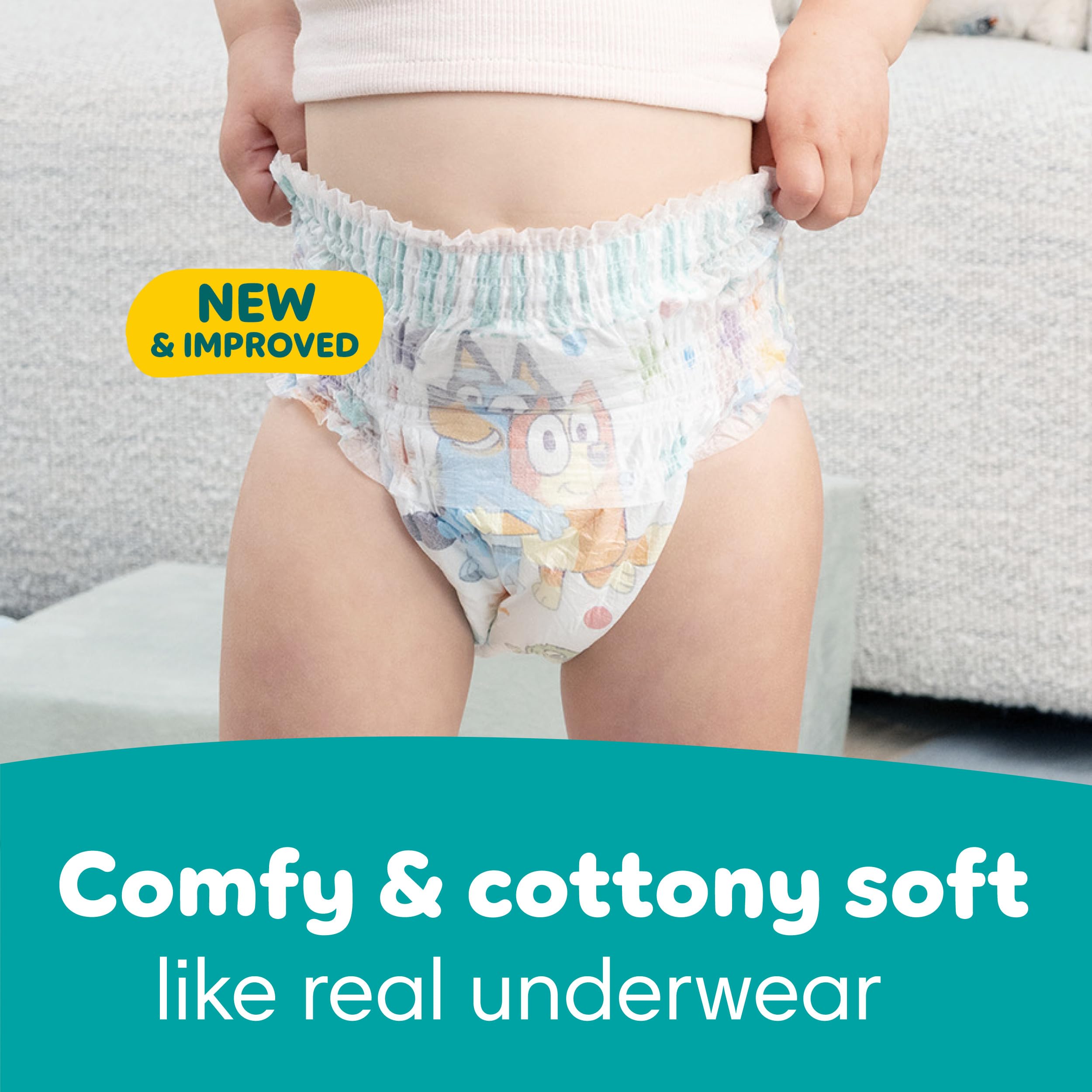Pampers Easy Ups Girls & Boys Potty Training Pants, Size 7 (5T6T), 46 Count, Bluey Absorbent Training Underwear, Up to 100% Leakproof Day and Night, Hypoallergenic 🍁 All In One Marketplace Canada