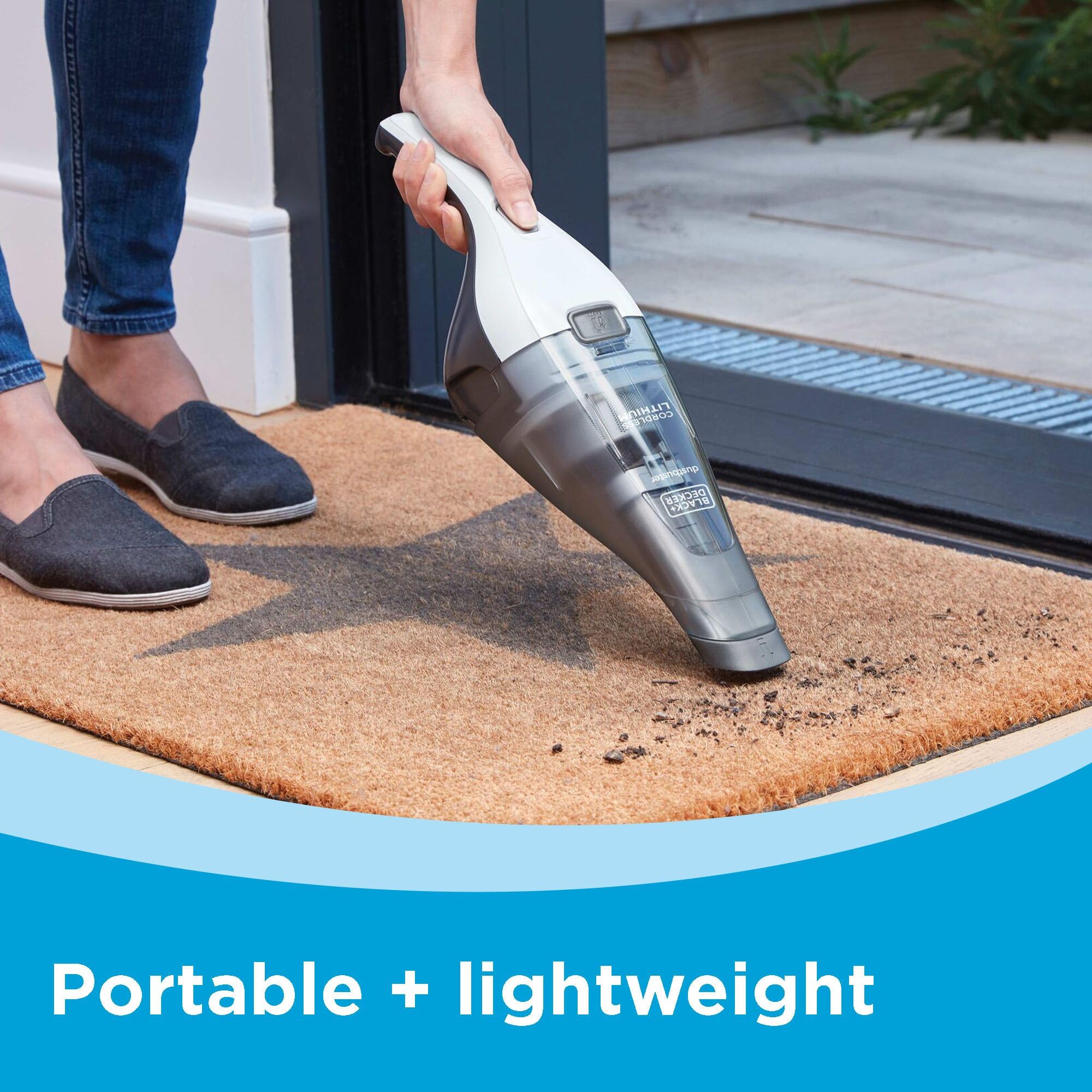 BLACK+DECKER dustbuster QuickClean Cordless Handheld Vacuum, White (HNVC215B10), Dirt Bowl and Fliter 🍁 All In One Marketplace Canada