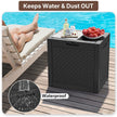 Ceecysaa Rattan-Style 30 Gallon Deck Box Outdoor, Waterproof Storage Box, Black 🍁 All In One Marketplace Canada