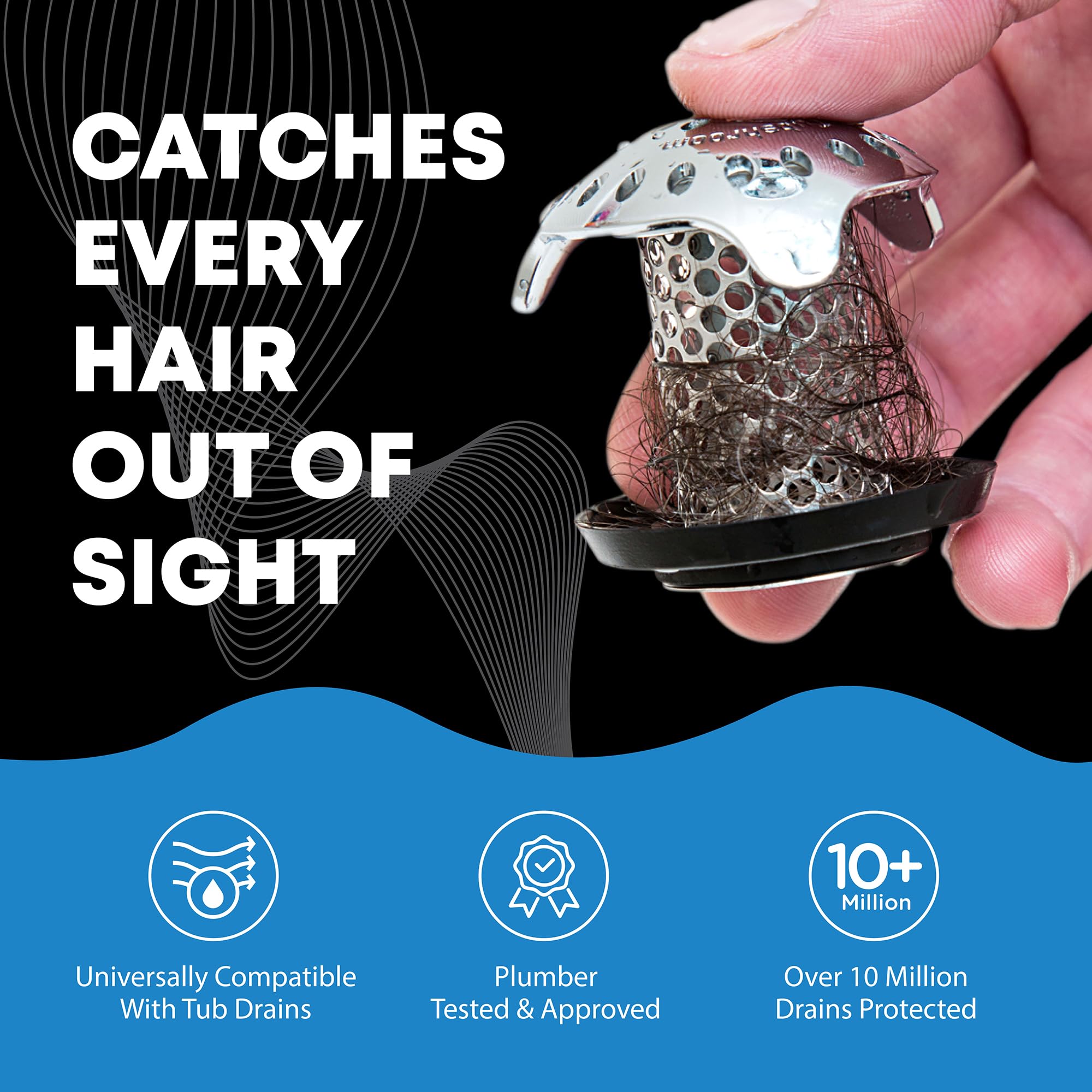 TubShroom Ultra Revolutionary Bath Tub Drain Protector Hair Catcher/Strainer/Snare Stainless Steel 🍁 All In One Marketplace Canada