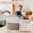 INDRESSME XXXLarge Cotton Rope Basket 21.7