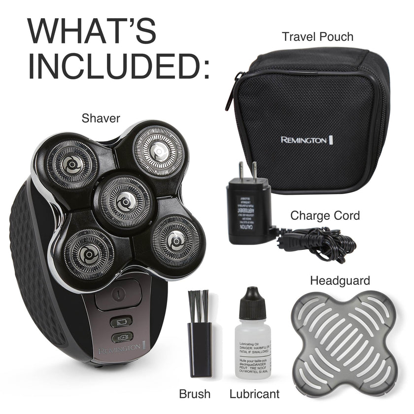 Remington Balder Pro XR7000 Head Shaver for Bald Men, Cordless Electric Razor, 5 Dual Track Rotary Blades, Waterproof Wet/Dry, Lithium Rechargeable, Hair Capture Chamber, Pop-Up Trimmer 🍁 All In One Marketplace Canada