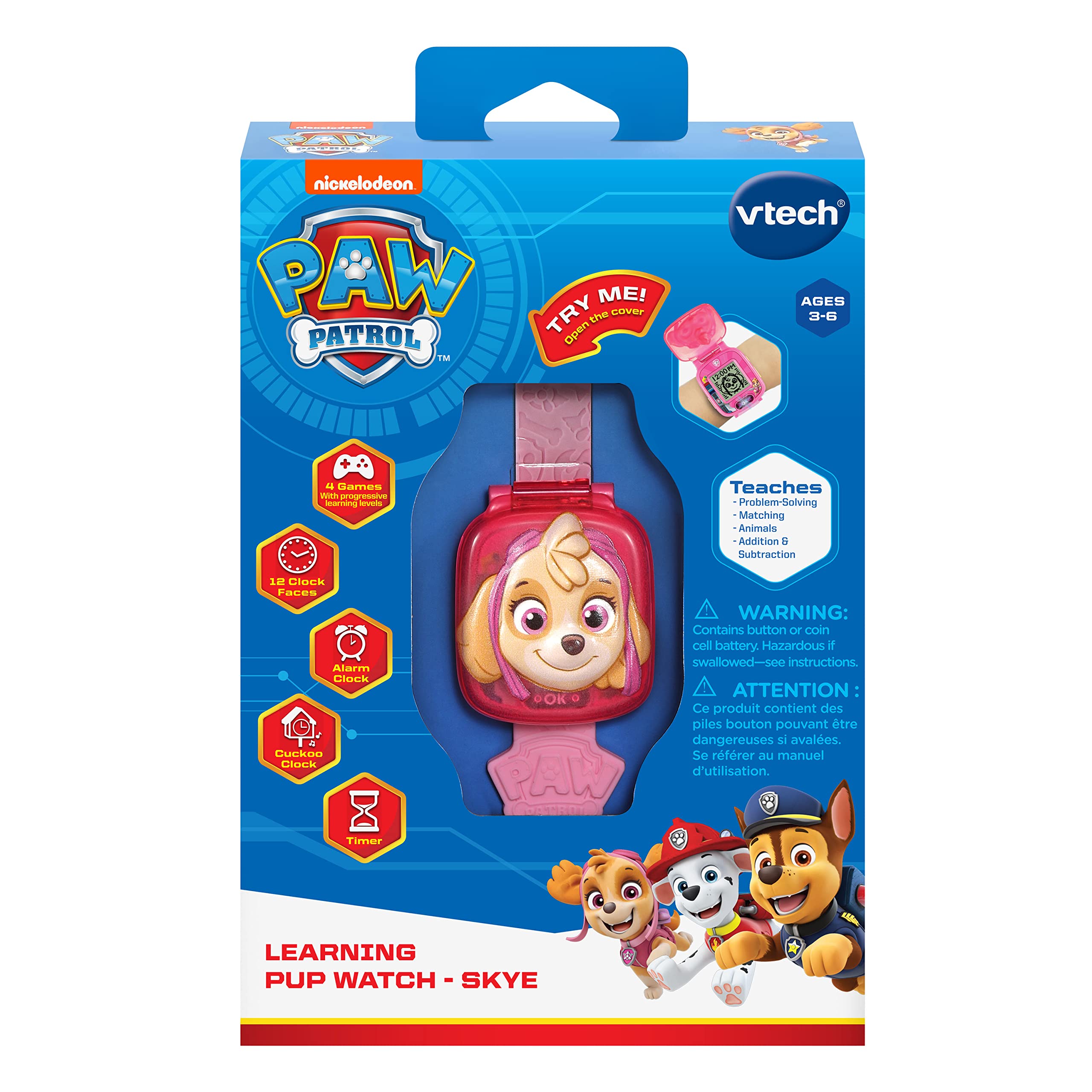 VTech PAW Patrol Learning Pup Watch - Skye (English Version) 🍁 All In One Marketplace Canada