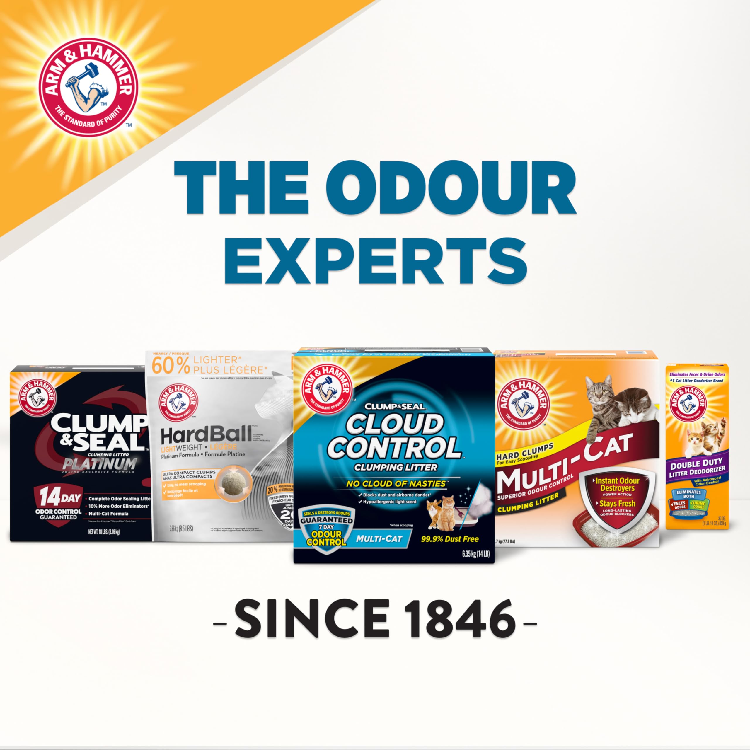 ARM & Hammer Cloud Control Clumping Cat Litter, Multi Cat, 6.35kg – 7 Day Odour Control, 99.9% Dust Free, Hypoallergenic Light Scent 🍁 All In One Marketplace Canada