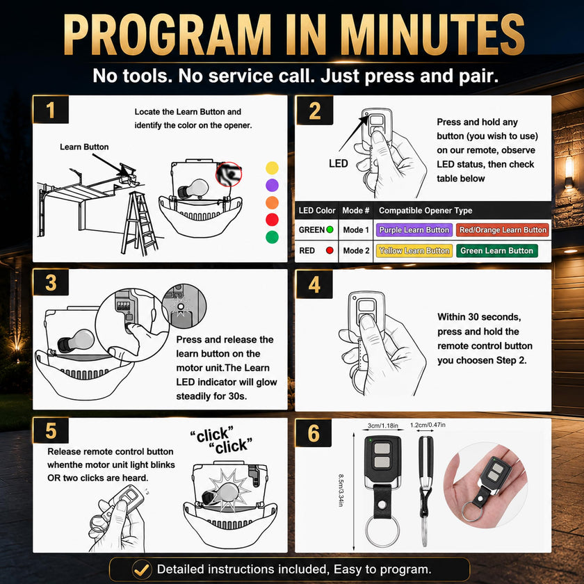 2 for Chamberlain LiftMaster Craftsman Garage Door Opener Remote 893LM 893Max 891LM 971LM 973LM 371LM 373LM Universal 🍁 All In One Marketplace Canada