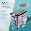 EUHOMY 12 Volt Refrigerator, 59QT(55L) Electric Cooler, 12V Fridge APP Control, 12V Cooler -4℉~68℉, Portable Freezer 12/24V DC 110-240V AC for Camping, Travel, Truck, Home 🍁 All In One Marketplace Canada